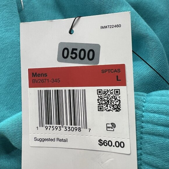 Nike Fleece Joggers Sz Large Mens Sportswear Club Sweatpants Dusty Cactus Teal - Picture 14 of 14